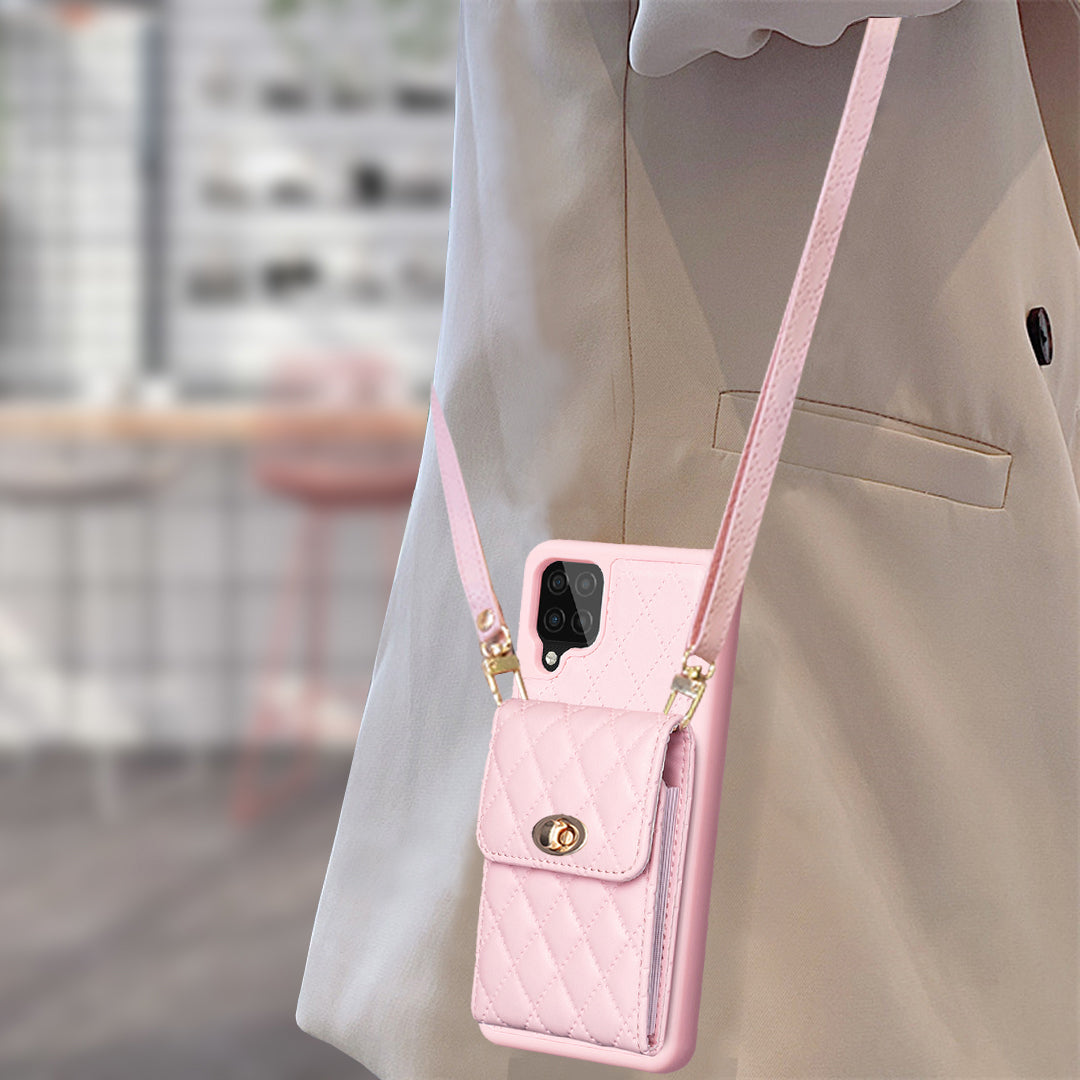 BF20 Card Holder Shell for Samsung Galaxy A12 Fall-proof Case PU Leather Coated TPU Phone Cover BF20 Card Holder Shell for Samsung Galaxy A12 Fall-proof Case PU Leather Coated TPU Phone Cover